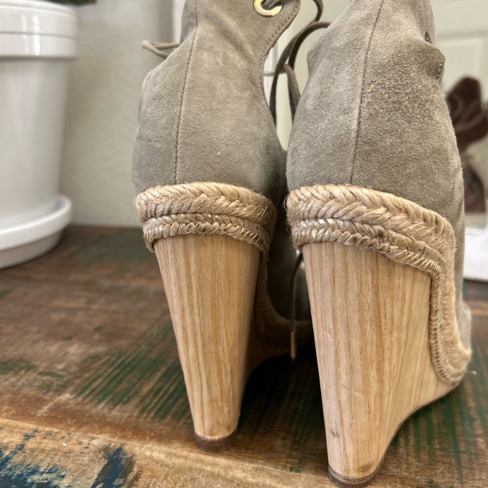 Aquazzura Taupe Lace-Up Espadrilles - Picture 8 of 8